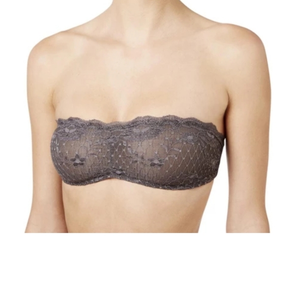 Free People Other - 🛍Free People Lace Charcoal Bandeau BNWT
